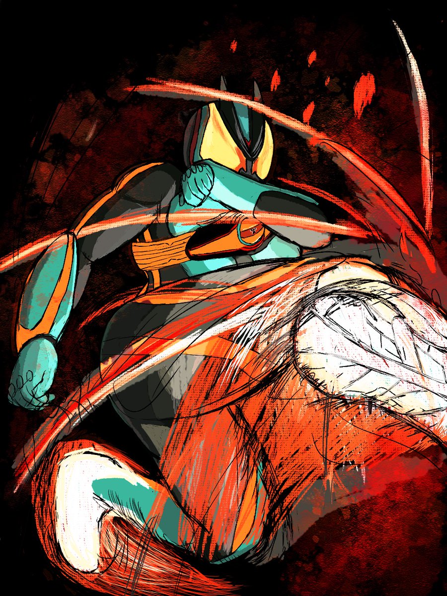 sen_no333's tweet photo. ゼッツ第一話の蹴りが堪らないので描いてみました！
#仮面ライダー
＃ゼッツ
＃イラスト https://t.co/8NnKM6Cj8O