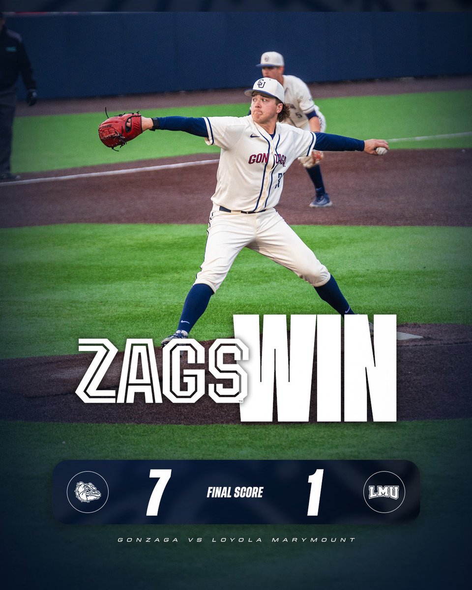 ZagBaseball's tweet photo. Zags lock in their 13th straight win behind a huge 10 strikeout start from Sweum! #GDTBAZ https://t.co/gF406XFRbq