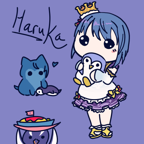 CardboardStiff's tweet image. Happy Haruka day except I'm almost late. #prsk_FA #桐谷遥
