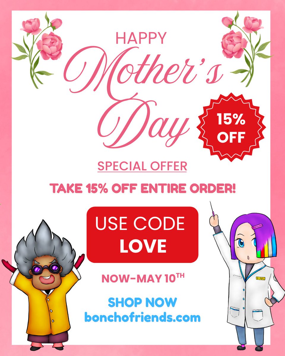 BonchoFriends's tweet photo. 💗 #MothersDay Special
Enjoy 15% OFF your entire order

Use code: LOVE
Valid now through May 10

✨You can take an extra $100 OFF your first purchase with code: FIRST100

https://t.co/fWHYx5WYz1 https://t.co/CLVREVV19R