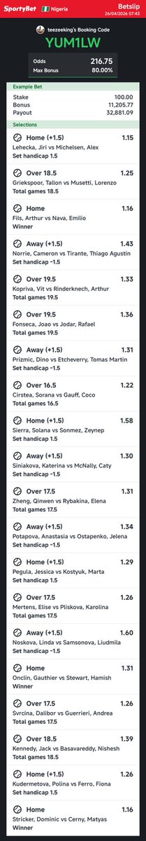 RealTeeZee's tweet photo. 200 odds (all today games)

YUM1LW https://t.co/k3GI5FOKWt
