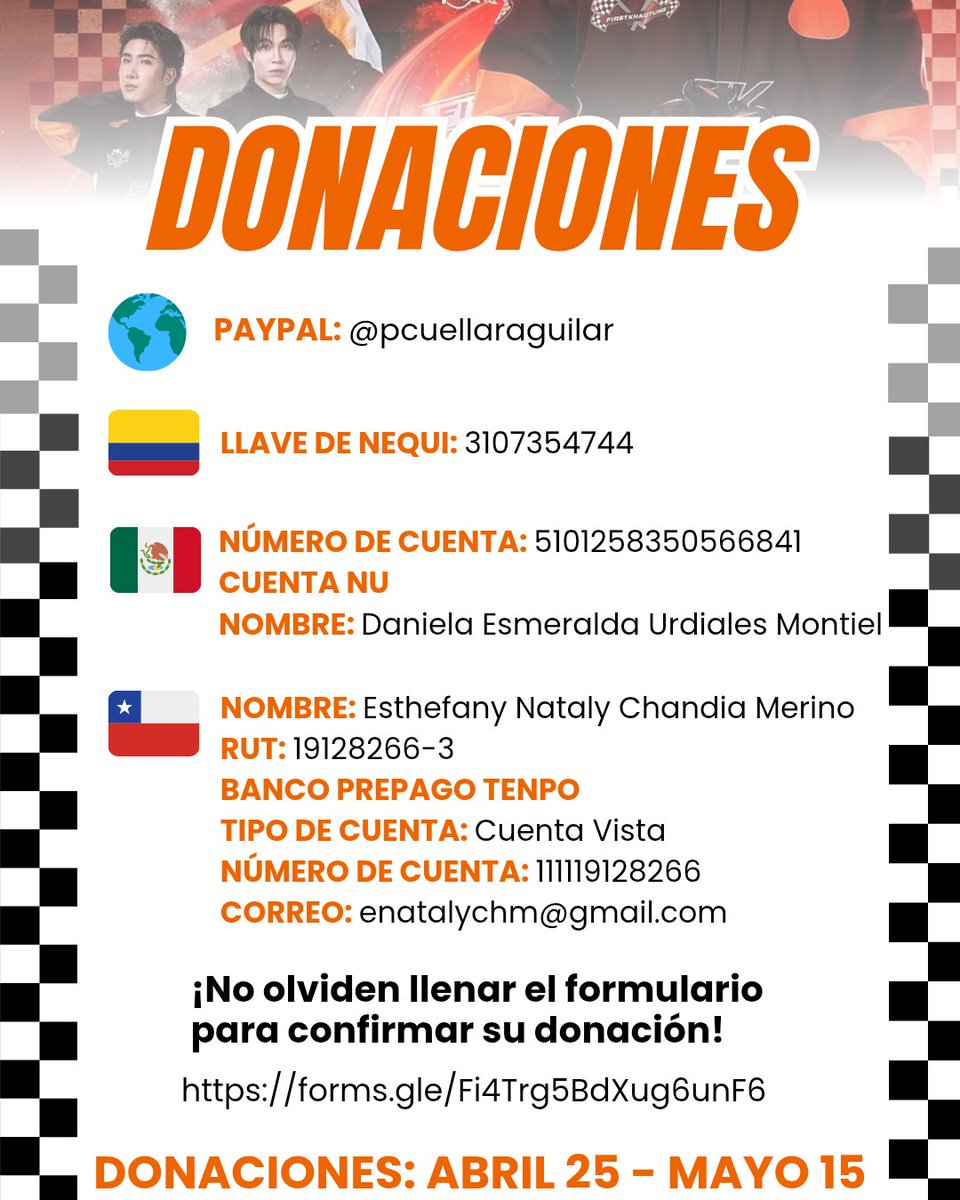 🏁 PROYECTO LOL 2026 FOOD SUPPORT FOR FIRSTKHAO 🏁

¡Te invitamos a unirte a nuestro proyecto! Apoyemos a FirstKhao enviándoles food support para el concierto de LOL 2026

📝 Formulario: forms.gle/Fi4Trg5BdXug6u…

#FirstKhaotung #เฟิร์สข้าวตัง #LOLFanFest2026