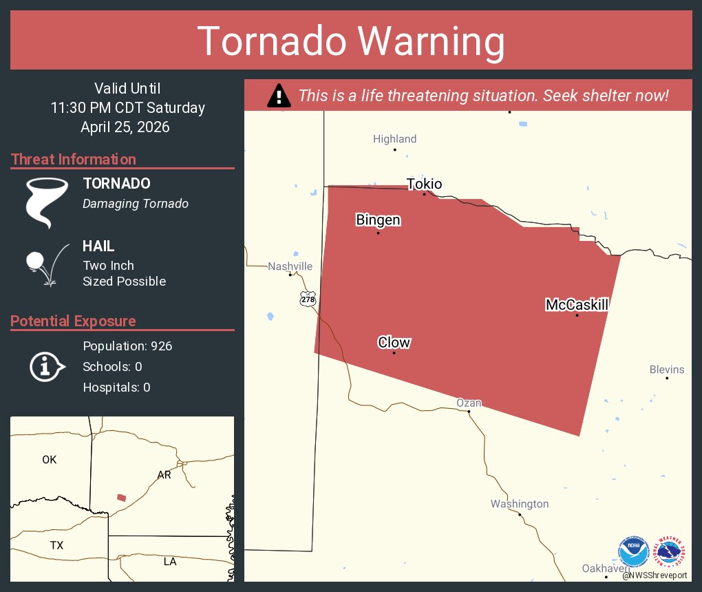 NWS Tornado tweet media