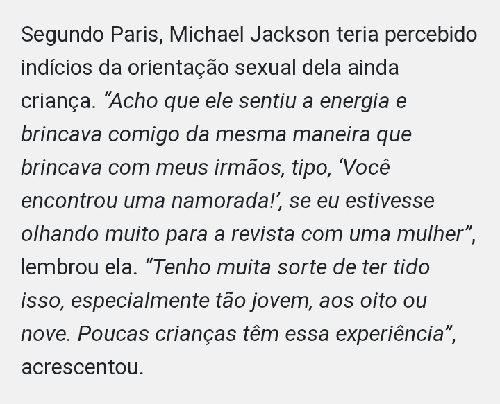 afadomike's tweet photo. e para encerrar, Paris Jackson, a filha dele, afirma que o apoio do pai, ainda criança, foi muito importante para que ela pudesse conhecer e não ter vergonha de si mesma. https://t.co/MqTKpcIfZ8