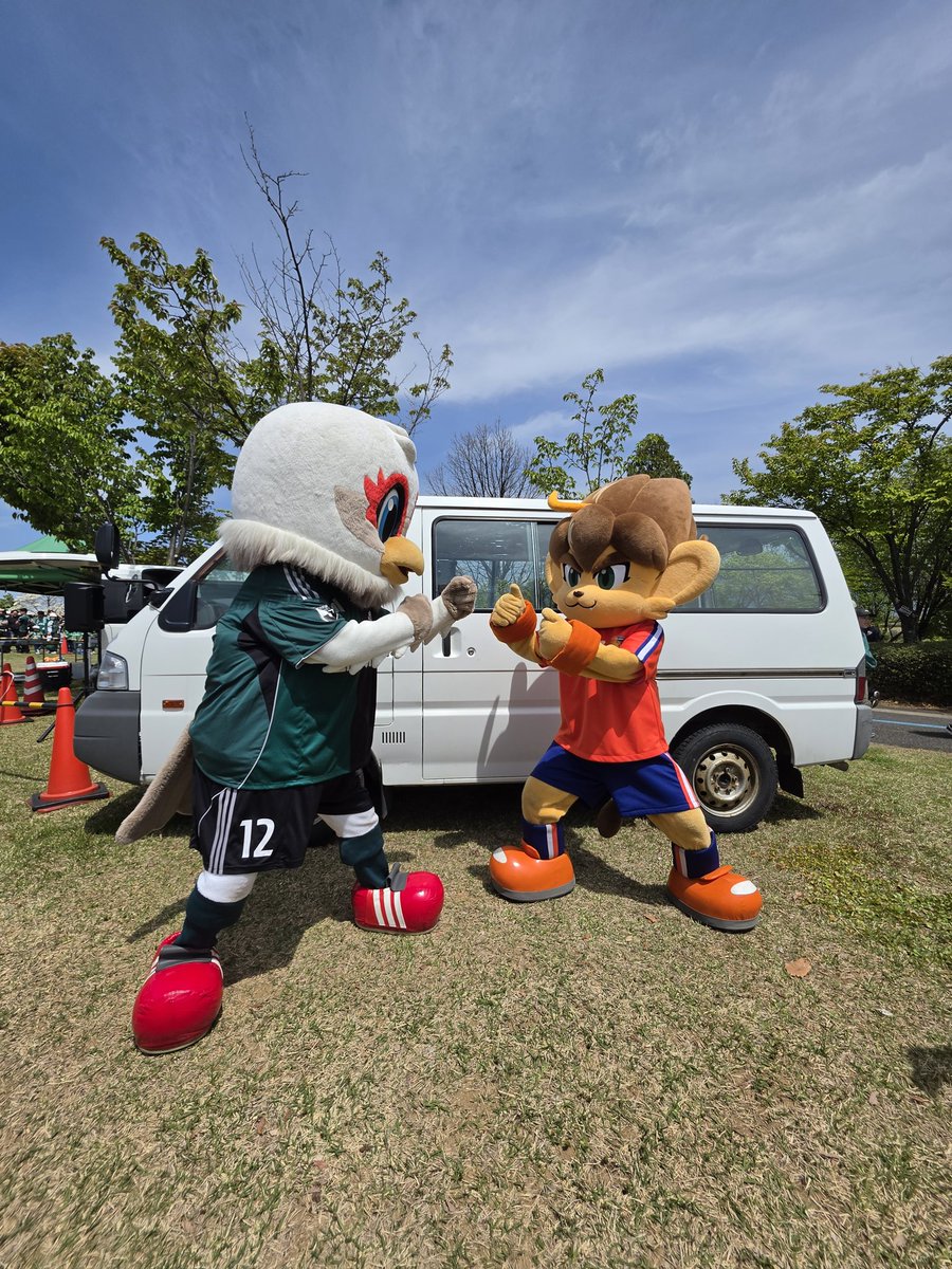 信州ダービー開戦🔥
#yamaga #サンプロアルウィン #松本vs長野 #acnp #信州ダービー #ガンズくん #ライオー