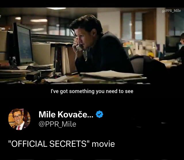 VirtuosasX's tweet image. #Iran 2026 | #Iraq 2003
Official Secrets ~ 🇬🇧 GCHQ Manipulated Intelligence gathering tries to justify 🇺🇸 US-invasions of countries of 'special interests' preparing unprovoked wars worldwide. 

The #Movie is Based on a true story: Female #Whistleblower Katharine Gun leaks