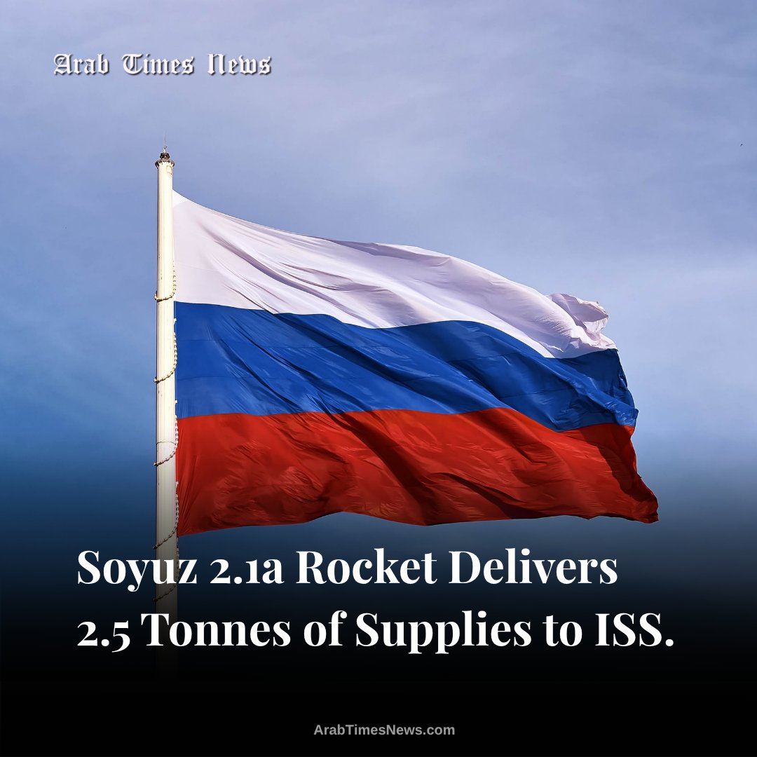 arabtimesnews's tweet image. A Soyuz 2.1a rocket has successfully launched the Progress MS 34 cargo spacecraft carrying more than 2.5 tonnes of fuel, food, water, equipment, and scientific materials to the International Space Station. Photo: WAM.

#Soyuz #ISS #SpaceMission #ArabTimesNews