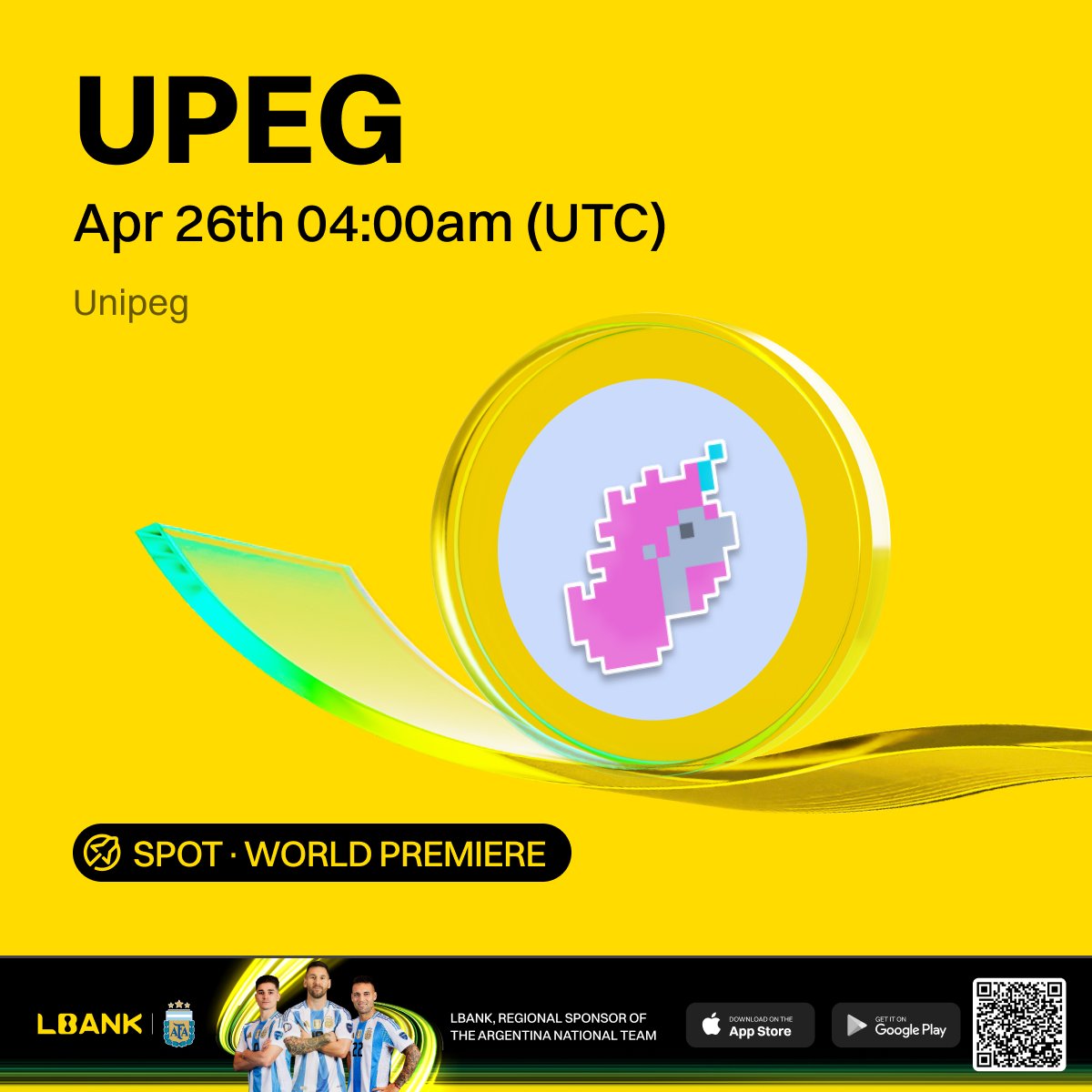 LBankUpdates's tweet image. 🔥 World Premiere #listing

🌠 $UPEG (Unipeg) has been listed on LBank！@unipegv4

Unipeg (uPEG) is a meme-driven ERC-20 token on Ethereum that blends digital art culture with on-chain scarcity and community engagement.

👉 Trade here: lbank.com/trade/upeg_usdt

❤️ Details: