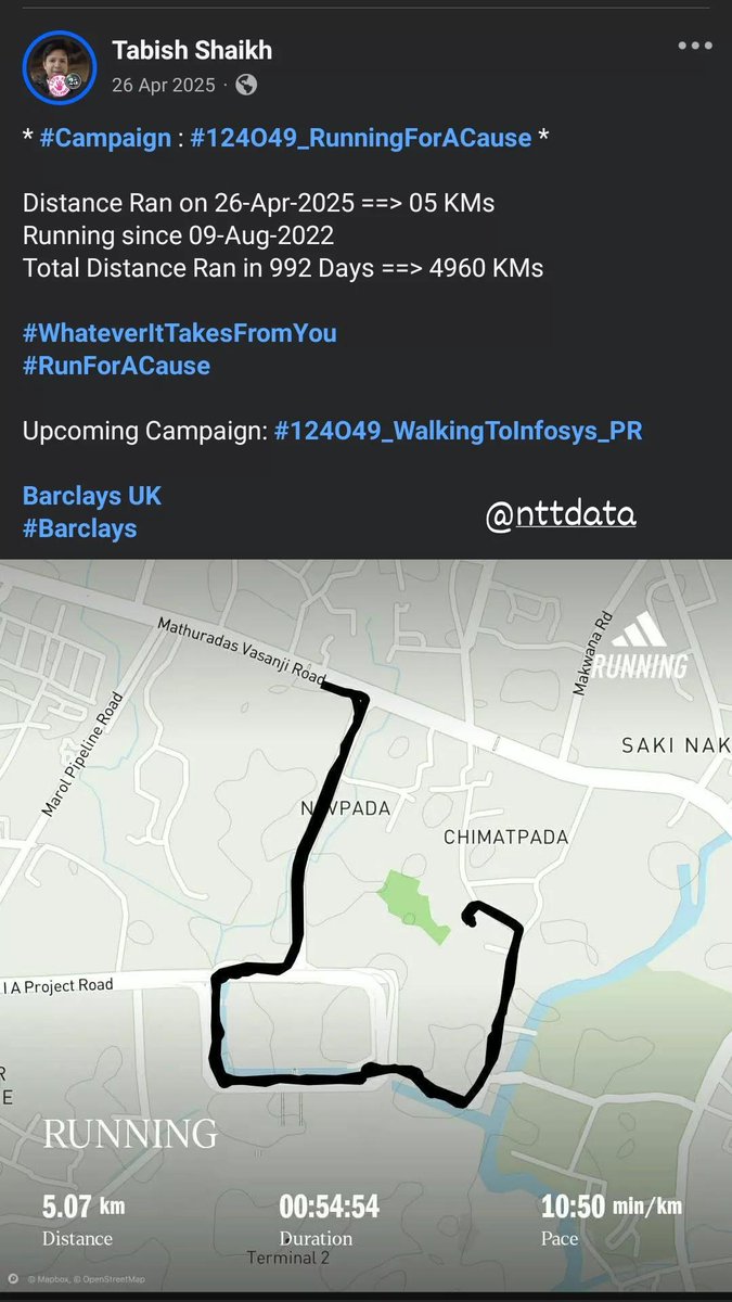 TabishSk21's tweet image. Motivational quotes for corporate Employees:
* #Campaign : #124O49_CyclingForACause *

Distance Cycled on 26-Apr-2023 ==&amp;gt; 10 KMs
Cycling since 17-Nov-2022 
Total Distance Cycled in 161 Days ==&amp;gt; 1610 KMs

#WhateverItTakesFromYou
#RideForACause 

Upcoming Campaign:  @Infosys
