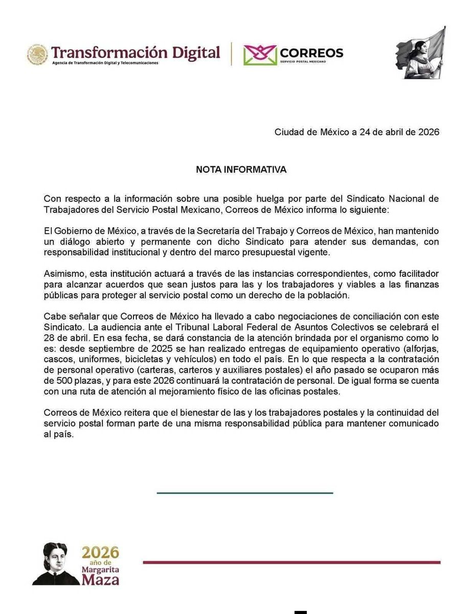 MagicShopBT5's tweet photo. No sé si ya se enteraron, pero correos de México finalmente se irá a paro indefinido este 01 de mayo (han estado en huelga desde el año pasado) así que por el momento sólo se usará paquetería privada
#UpdateMagicShop https://t.co/xDqR5kMpWq