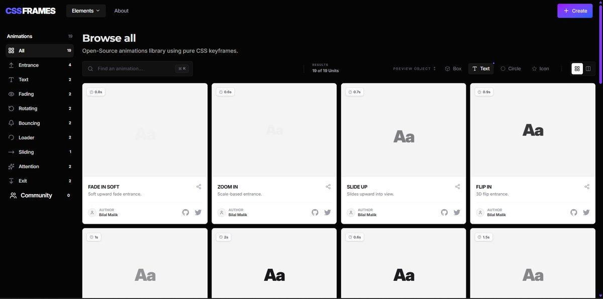 bilalmlkdev's tweet image. How many times have you searched "CSS pulse animation" 

I got tired of it, so I built CssFrames.

A  library where you can browse, preview, and copy-paste pure CSS keyframes in seconds.

100% Open Source.

Try it here: cssframes.vercel.app

#css #javascript #frontend