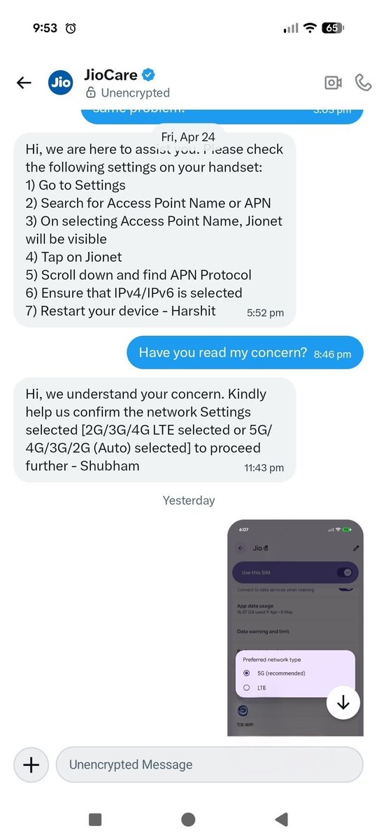 grd267's tweet photo. @JioCare No response after providing the details @reliancejio @_MukeshAmbani @TRAI https://t.co/yzCoKkJCoB