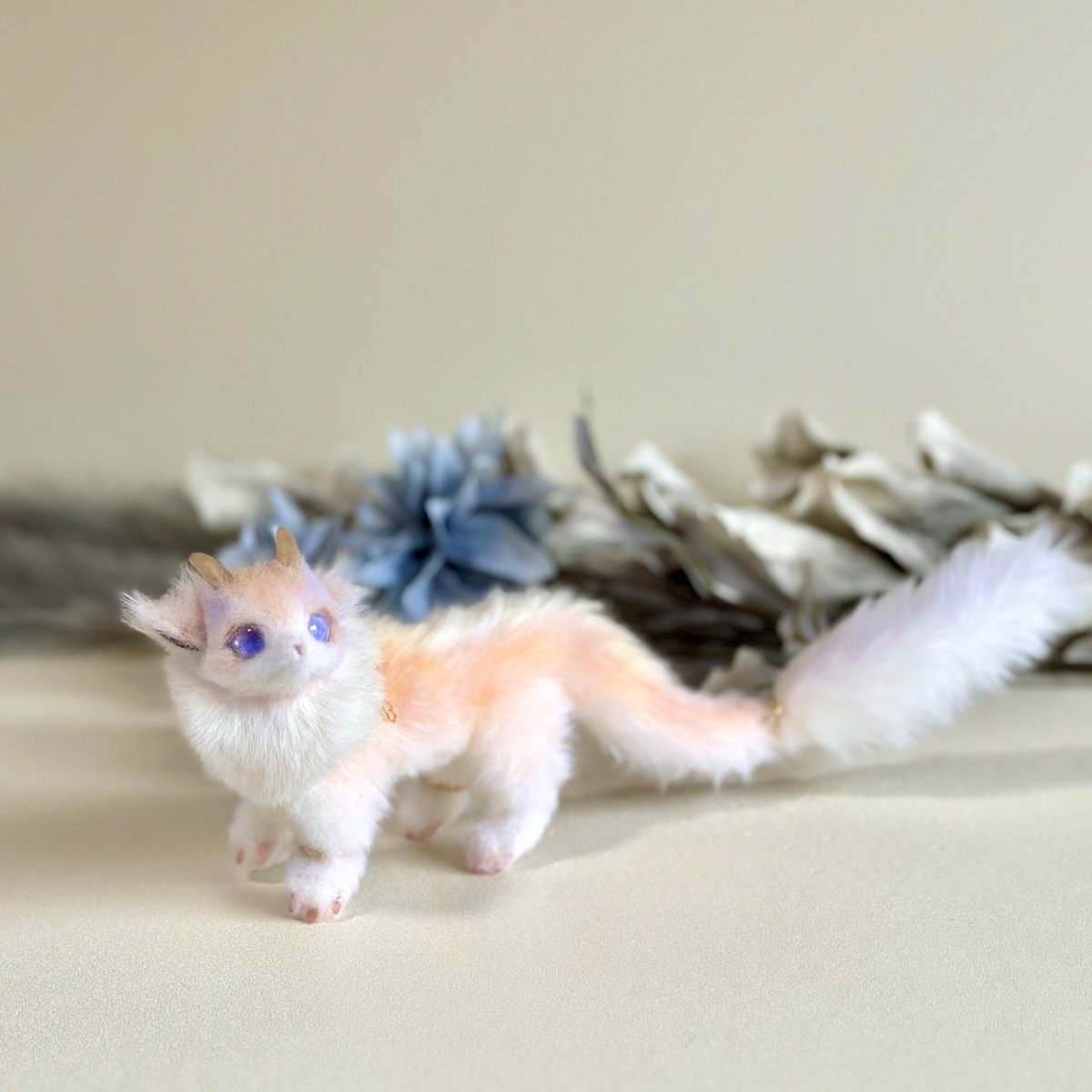 作家様　アートドール ピンクのドラゴン カスタムアートドール #bakdoll #kawaii#clayart#artdoll#dragon