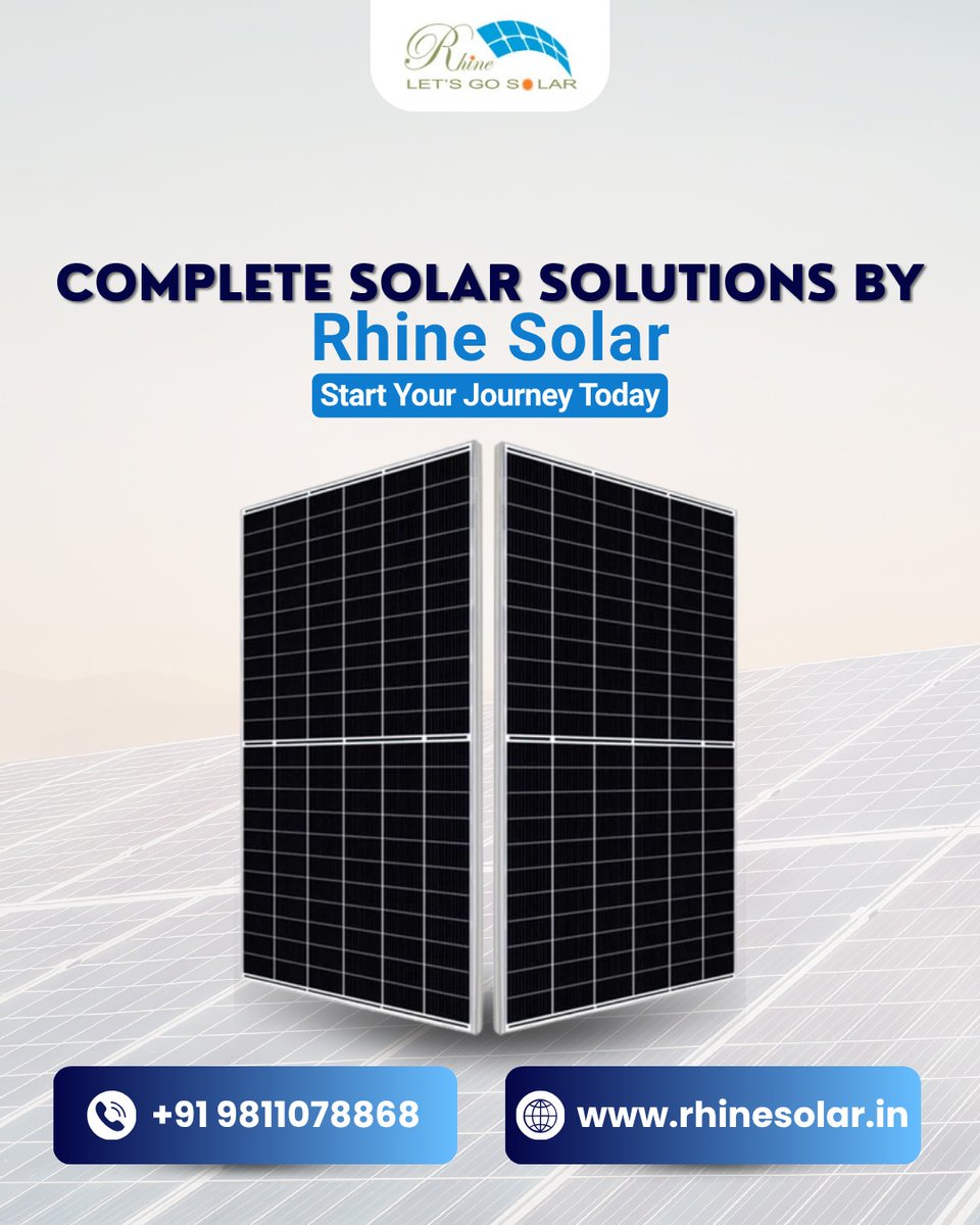 Solar sirf panels nahi hai…
ye ek complete journey hai 🌞

📞 Contact Us: +91 98110 78868
🌐 Visit: rhinesolar.in
📍 Location: Killa No. 80/6, Janti Kalan Rd, Sersa, Kundli, Sonipat, Haryana

#EPCSolutions #SolarJourney #RhineSolar #TopCON #SolarIndia #RenewableEnergy