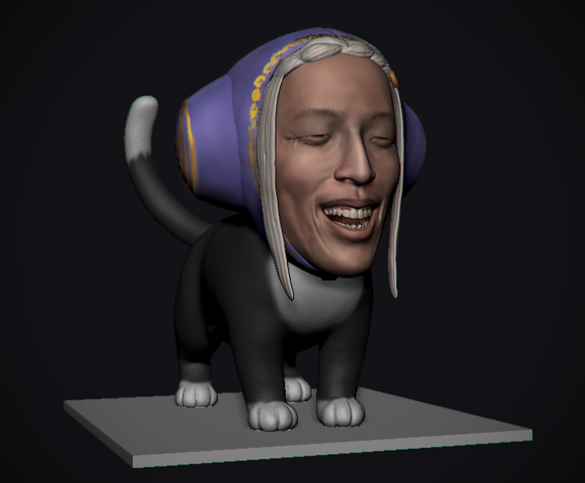 潜在的宇宙規模マゴさんの可能性を模索するために、ラフのモデルを作りました。　少し時間をおいてから作り進めるか判断していきたいです。