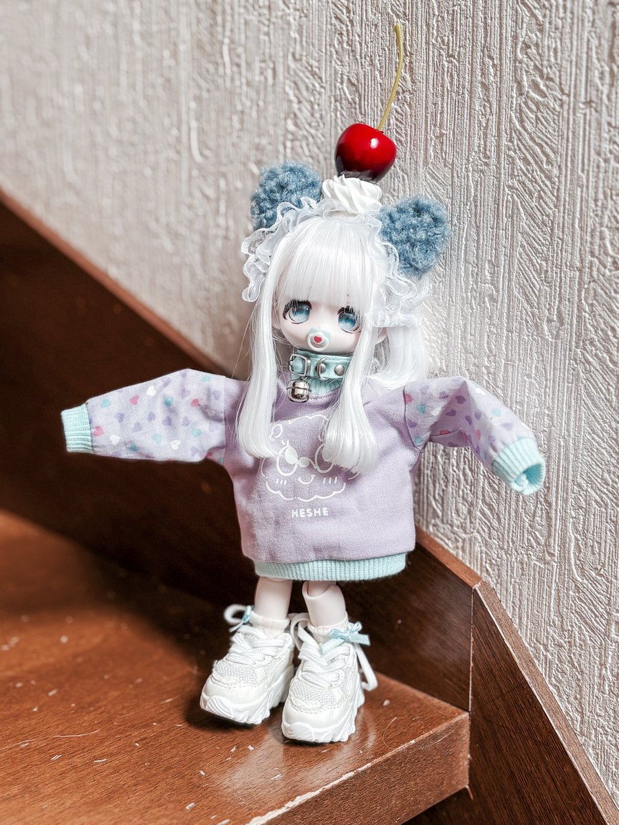 くまみみさくらんぼの妖精さん！🍒

#ボニバニ6
#heshe服 👗
#facet_doll 👀
#ミュウミュウチョーカー