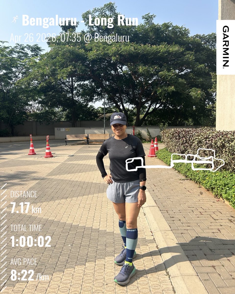NagavidyaR's tweet image. Sunday Morning , simply 1 hour on foot 🏃‍♀️
#Running #Runner #weekend #RunwhileYoucan #Sweat #Run #Repeat
