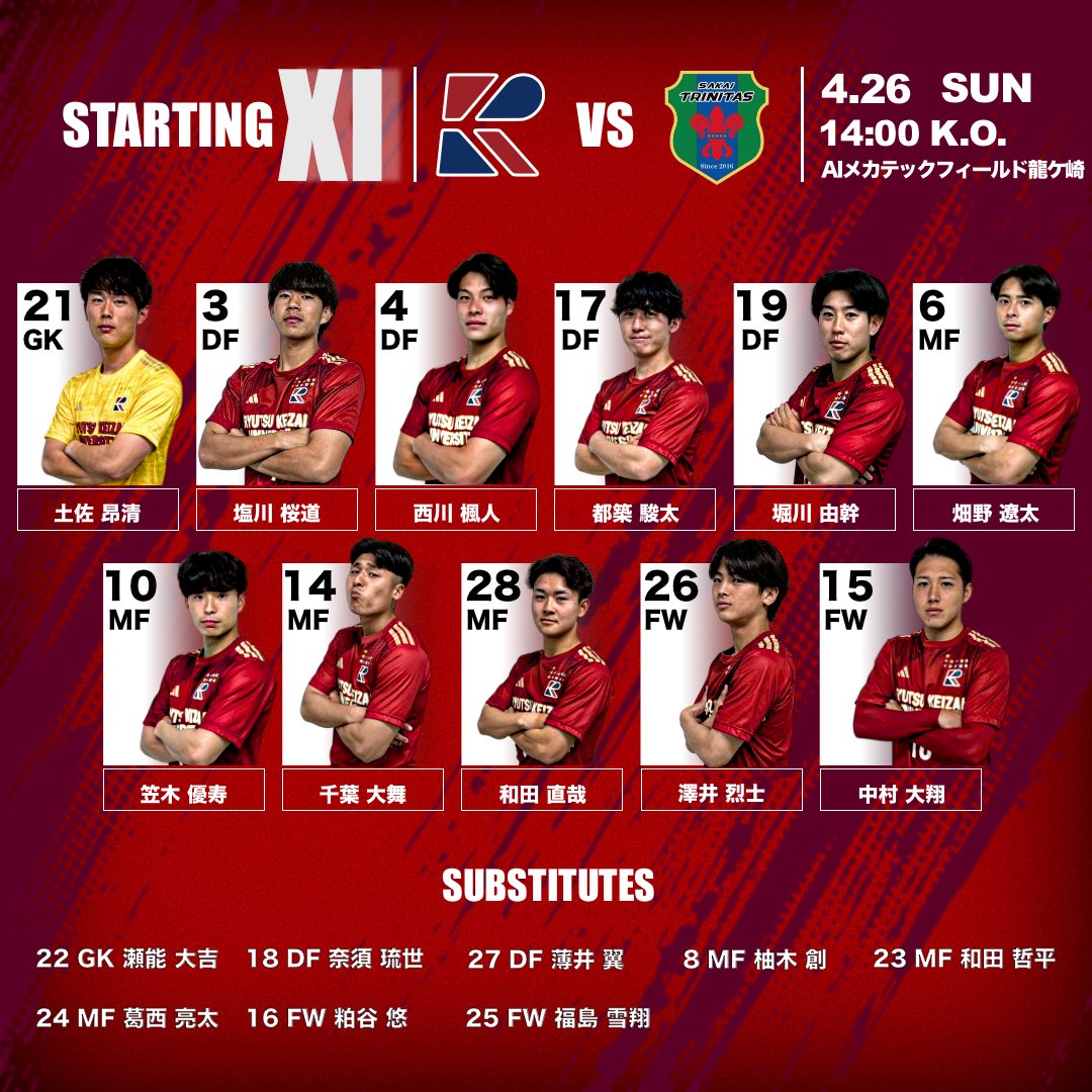 流通経済大学体育局サッカー部【公式】 tweet media