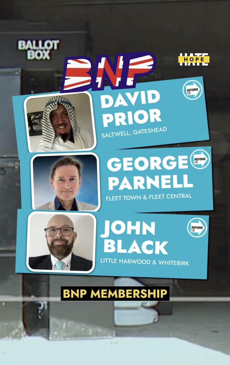 Reform are allowing BNP members to stand for this councils. Despite Nigel lying that there are no links. This group were were obsessed with Oswald Mosley and Hitler. Reform say they are delighted with their vetting.