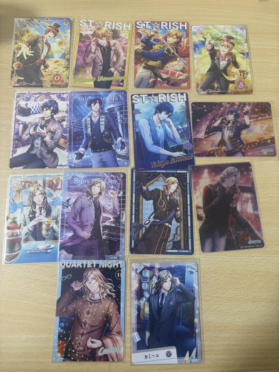 snowneverlove's tweet photo. 【交換】うたプリ ビジュコレvol5 vol4 vol
シャニライ 

【譲】画像1.2.3枚目（音也那月トキヤ翔レン蘭丸藍カミュ）

【求】画像4.5.6枚目（ハートが着いていないもの）

福岡市内手渡し>郵送

検索からもお気軽にお声掛けください。
よろしくお願いいたします。 https://t.co/bUXy7IAohL