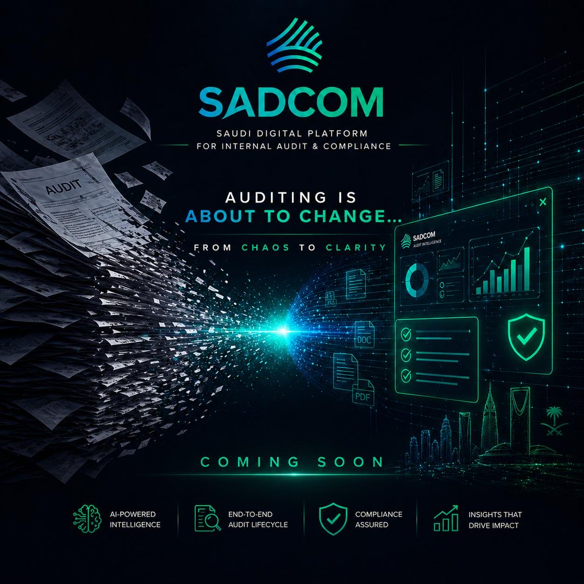 Sadcomksa's tweet photo. What if audits were… effortless?

Coming soon 🔥🔥

#TechHub3 #FCIT #Vision2030 #SaudiInnovation https://t.co/aiRMjACGS4
