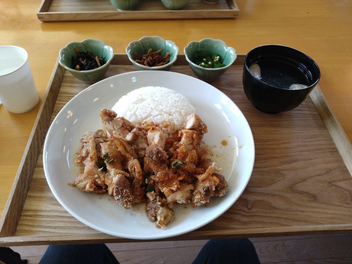 AniKudoh's tweet image. 今日の目的地積丹岬の湯へ♨
風呂前に昼ごはんを食堂が日本人から台湾の人になってた
ジャオマージン(唐揚げ甘酢ソースかけ)定食をいただきました。
それよりシャコタニアンTシャツが気になり過ぎる
#シャコタン #積丹 #岬の湯 #車高短