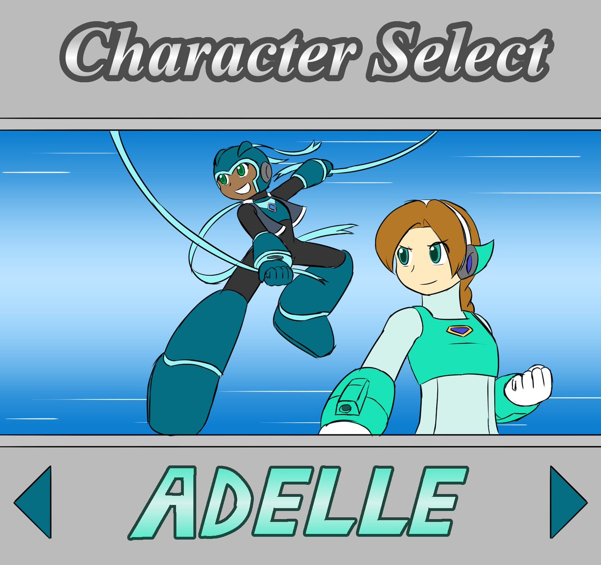 BigRinth's tweet photo. Select your character! Did a character select style drawing with Adelle and Ribbon. https://t.co/uTUtMxP8PQ