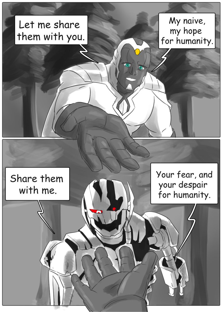 LeafGhost1's tweet image. #Marvel #Ultron #CFOUltronAU 

What if Vision didn't destroy Ultron's last body in the end of Age of Ultron?