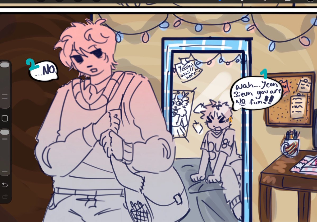 glzolu's tweet image. I like making it so sieun kinda hates suho but warms up over time #Woohoo #shse #meeeow !