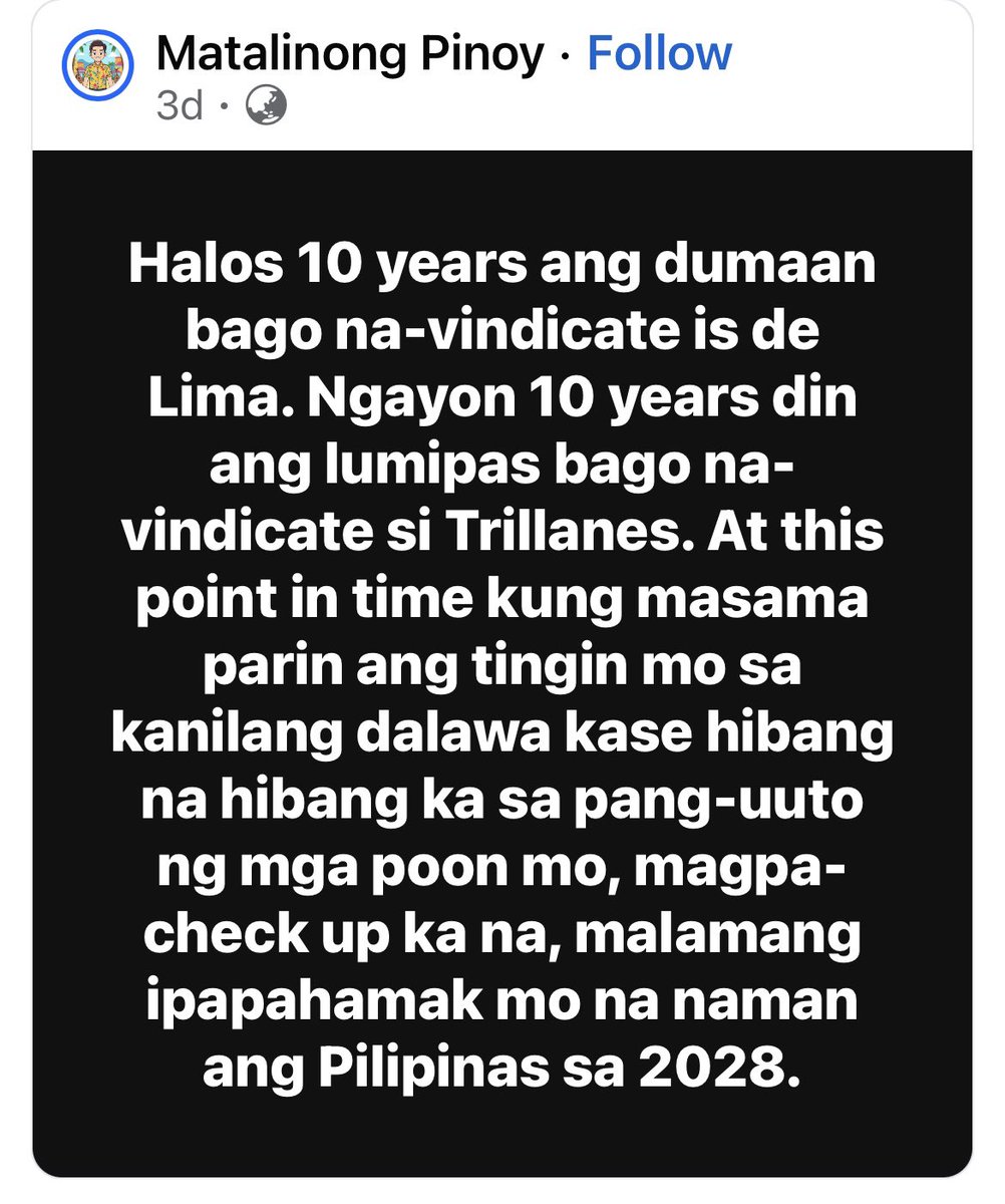 VINDICATION indeed for <a href="/manayleila/">Leila de Lima</a> and <a href="/TrillanesSonny/">Sonny Trillanes IV</a> . ❤️🇵🇭