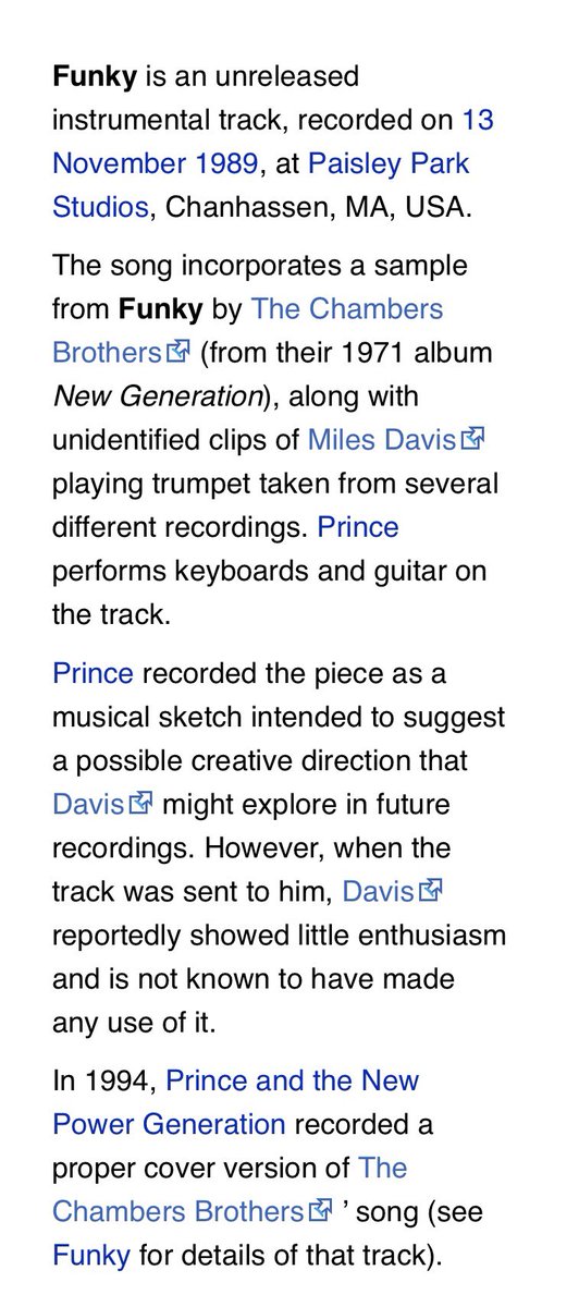 Baron3121's tweet photo. FUNKY is my absolute favorite Prince and Miles collaboration 
they were not in the studio 2gether it was more proof of CONcept

interesting 2 note Prince used that Chambers Brothers sample b4 ATCQ EL SEGUNDO was officially released 

https://t.co/Gfl8KuHnng

#PRINCE #PRINCE4EVER https://t.co/qW2uttcMHW