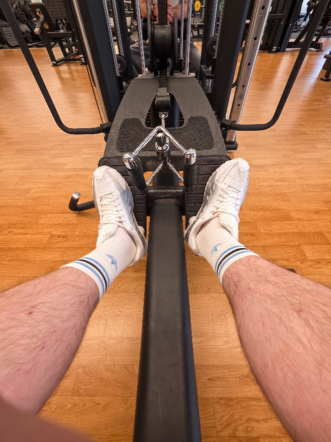 BossBiker's tweet photo. Back in the gym, who wants to help me take off my Shox? https://t.co/VOzZIPSM7r
