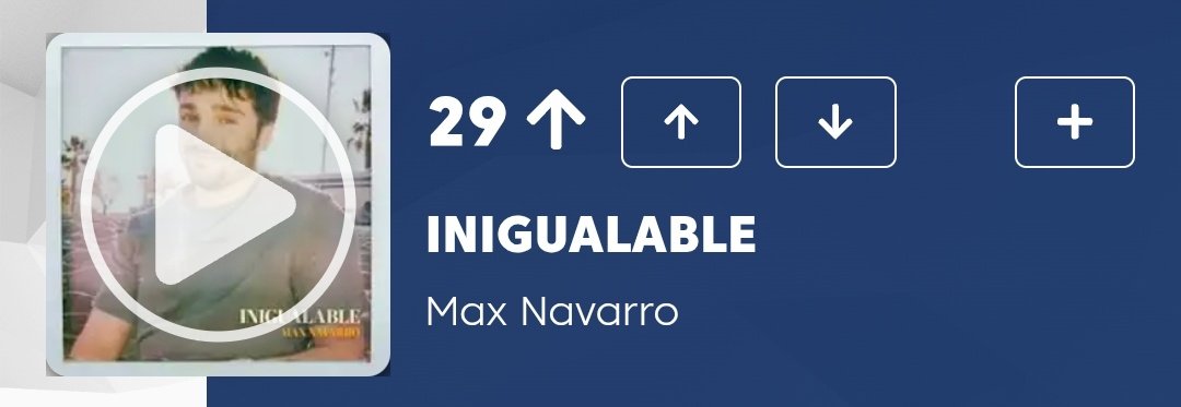📈 La Llista Flaixbac <a href="/flaixbac_ofc/">Flaixbac</a>  

#12 (-1) Estrelles [20 semanas]
#29 (+7) Inigualable [3 semanas] 

Acuerdate de votar todos los días en el siguente enlace. 

🔗 flaixbac.cat/la-llista