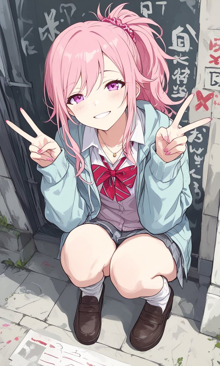 ピンクちゃん様ご希望　ピンクのハート10枚 ピンクちゃん絶対領域ぶい✌️