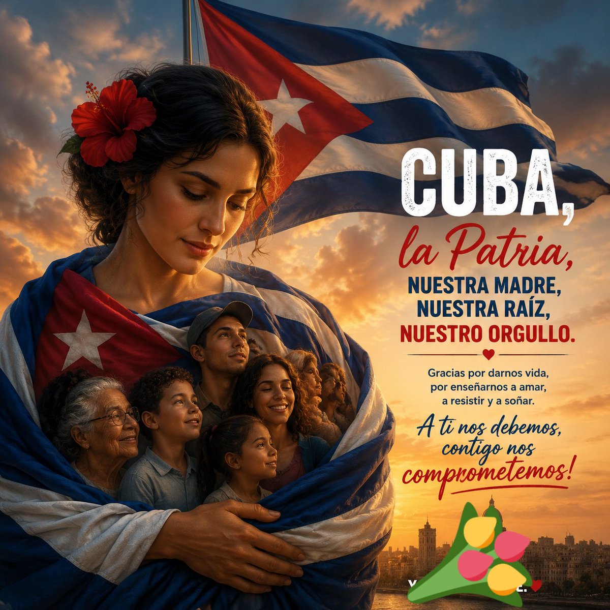GonzalezMa4663's tweet photo. Hoy celebramos a nuestra querida Patria, la gran madre que nos guía con su historia, cultura y corazón. Que su luz siga iluminando nuestros caminos.
¡Feliz día #Cuba 🇨🇺❤️!, madre d cubanas y cubanos. #MujeresEnRevolución #FDIM @DiazCanelB @TeresaBoue @lorenagpeam @OsmaydaFMC https://t.co/Tqf8nsmaeT