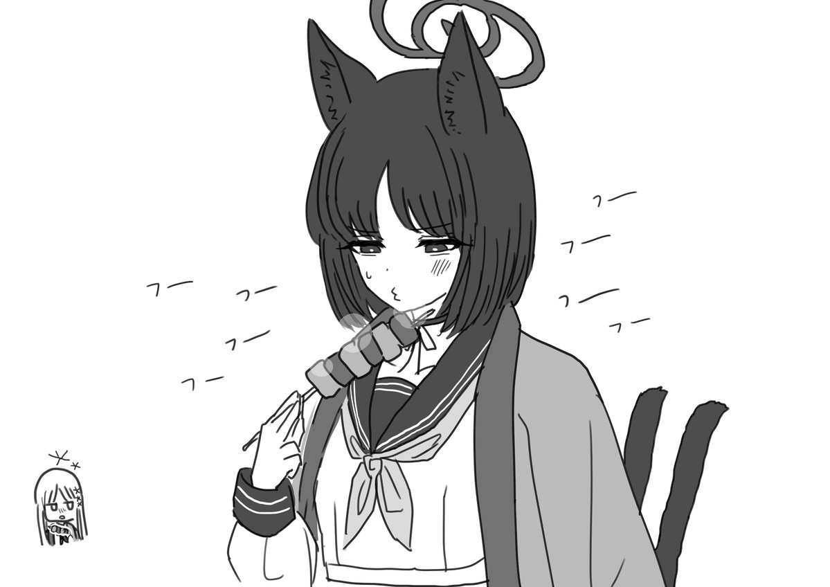 焼き鳥が思ったより熱かったナグサとキキョウ 