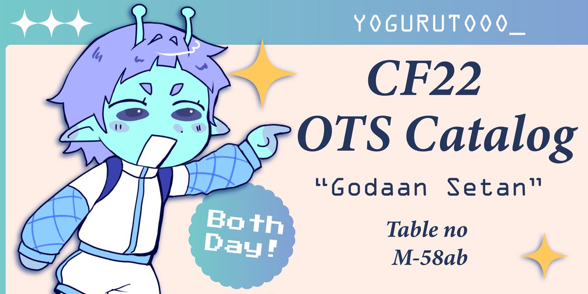 Yogurutooo_'s tweet photo. [ 🔁 and ❤️ appreciated!]  
Yogurutooo_’s #CF22 OTS catalog ✨

🗓️ Both days 16-17 Mei
📌 Table no M-58 ab “Godaan Setan”
👾 Resident Evil, Smiling Friends, Yakuza

#comifuro22 #comifuro22catalog #comifuro22catalogue #cf22catalog https://t.co/SLfoS5OcVO