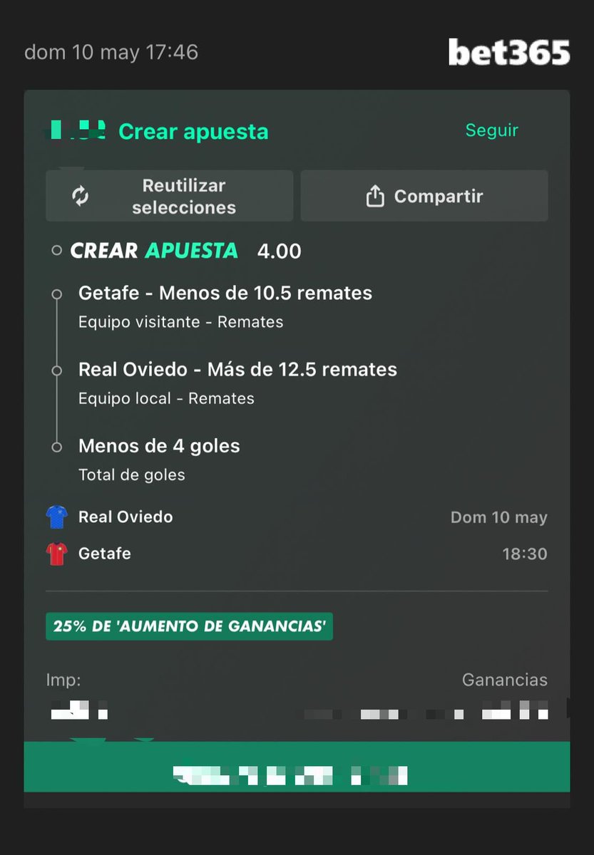DiyoBets's tweet photo. Os dejo lo siguiente por aquí: 

📊 FUNBET 4 con 25% aumento

📊 Loca 61 

En la Funbet normalmente el Getafe es un equipo que remata poco y lo de los remates es que si el Oviedo pierde hoy está fuera. De todos modos, no debería haber muchos goles, ahí lo de menos 4. https://t.co/NmfXZekeEs
