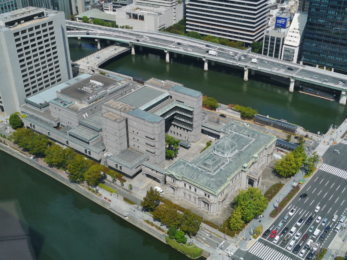 大阪 上から眺める日銀支店。淀屋橋にて。