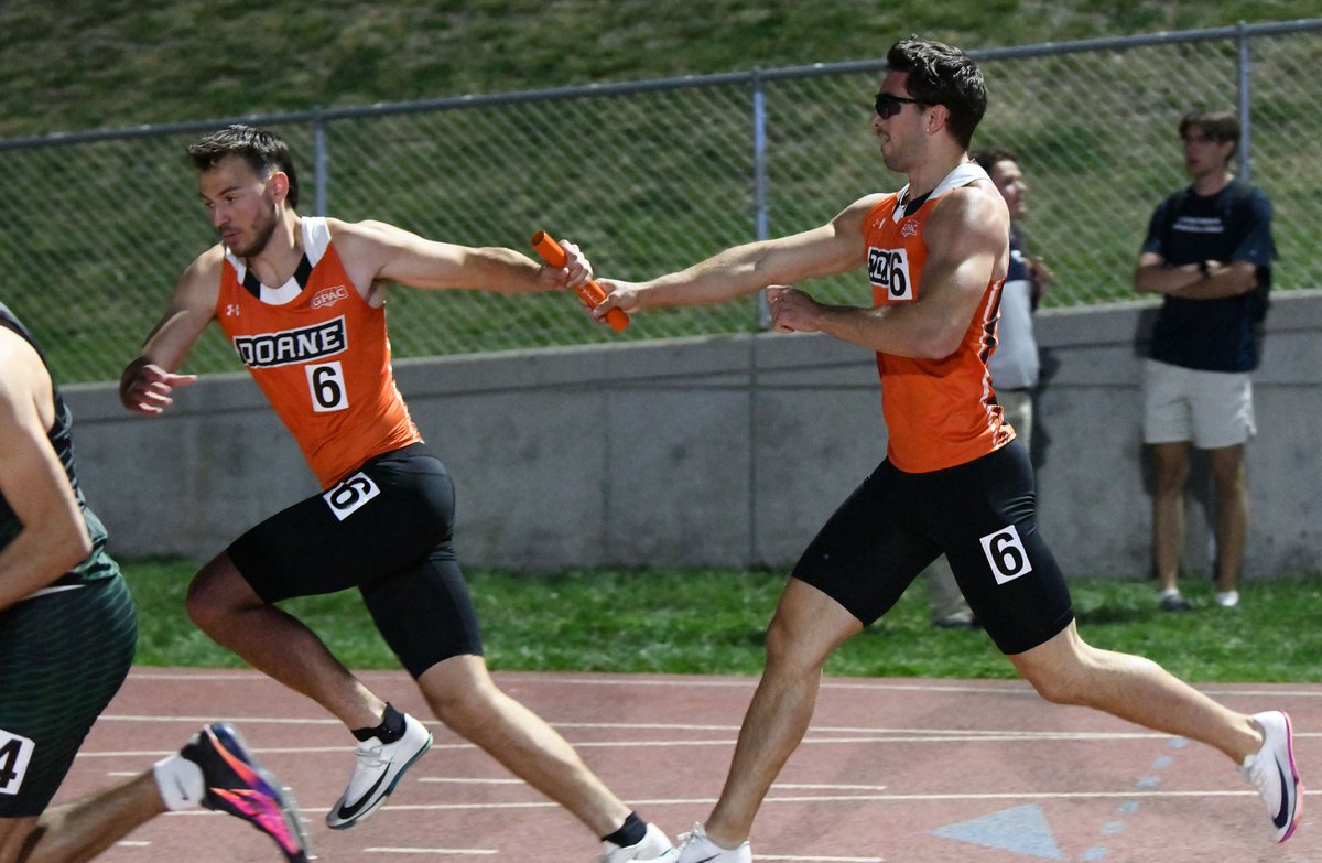 Scoop_DoaneTF's tweet photo. One baton, four guys, and a mile of smiles.

The #DoaneTF men's 4x400-meter relay team clocked a season-best, NAIA automatic qualifying time of 3:12.61 at the #ConcordiaTwilight Friday…

@CalebMulder2 :48.4
Orion Ulmer :48.2
Connor Bradley :48.83
@joaquinyourking :47.13 https://t.co/YDk05tcF8w