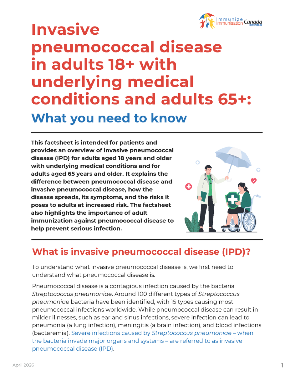 Check out our new factsheet! | Invasive pneumococcal disease in