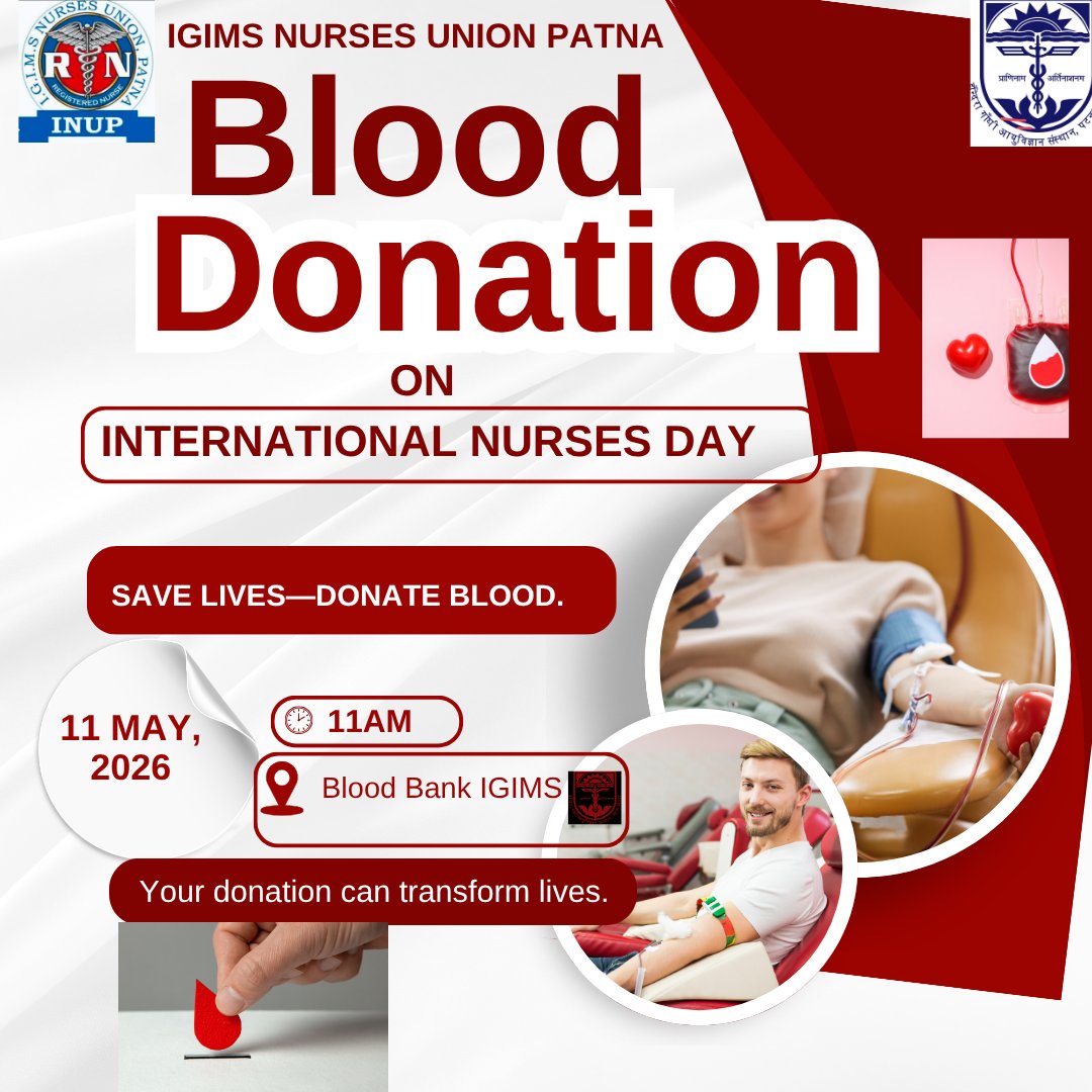 INUP13's tweet photo. Blood Donation camp on International Nurses Day https://t.co/n0Fgu3YLAB