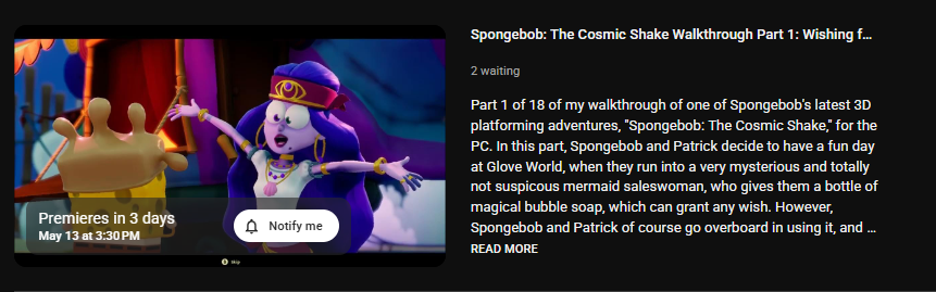 gamemaster_468's tweet photo. Don't forget everyone, part 1 of my Cosmic Shake walkthrough premieres in only 3 days! Since this is the first walkthrough I've done in quite a long time, I set it as a premiere event so that we can all watch it together in the live chat! I hope you're all excited! 😄 https://t.co/H00UiCsnam