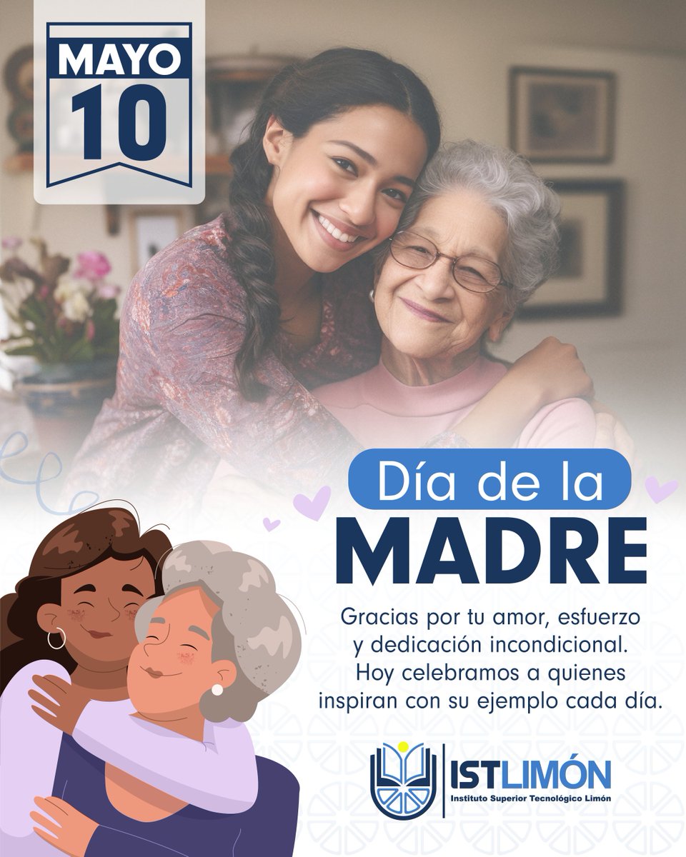 InstitutoLimon's tweet photo. 💖 Hoy celebramos a quienes inspiran con amor, fuerza y dedicación.
El Instituto Superior Tecnológico Limón rinde homenaje a todas las madres en su día. 🌷✨
¡Feliz Día de la Madre! 💙🎓
#DiaDeLaMadre #ISTLimon #MadresQueInspiran #FamiliaISTLimon https://t.co/e0hmmyjOjF