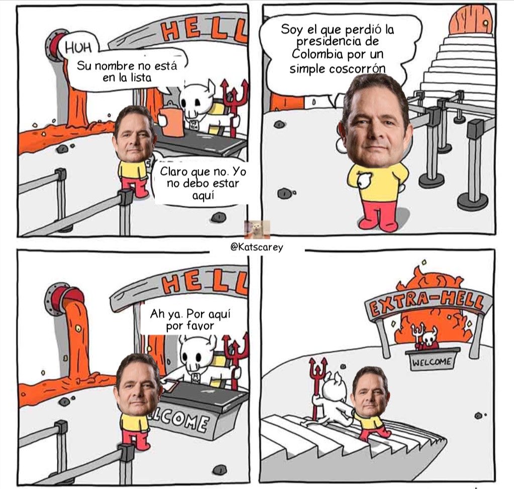 Germán Vargas Lleras apenas llegó al infierno. 🤣