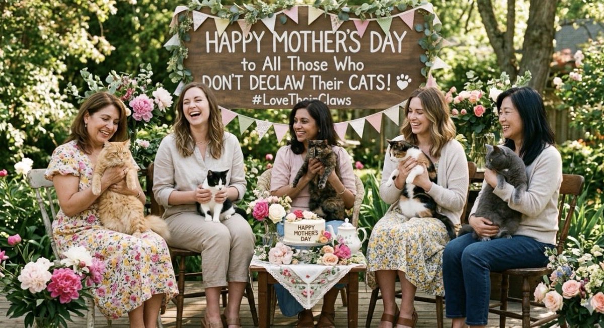 DeclawVetsRevil's tweet photo. A real mom does not mutilate her pets. Mother's Day https://t.co/eIQBlTqvLc