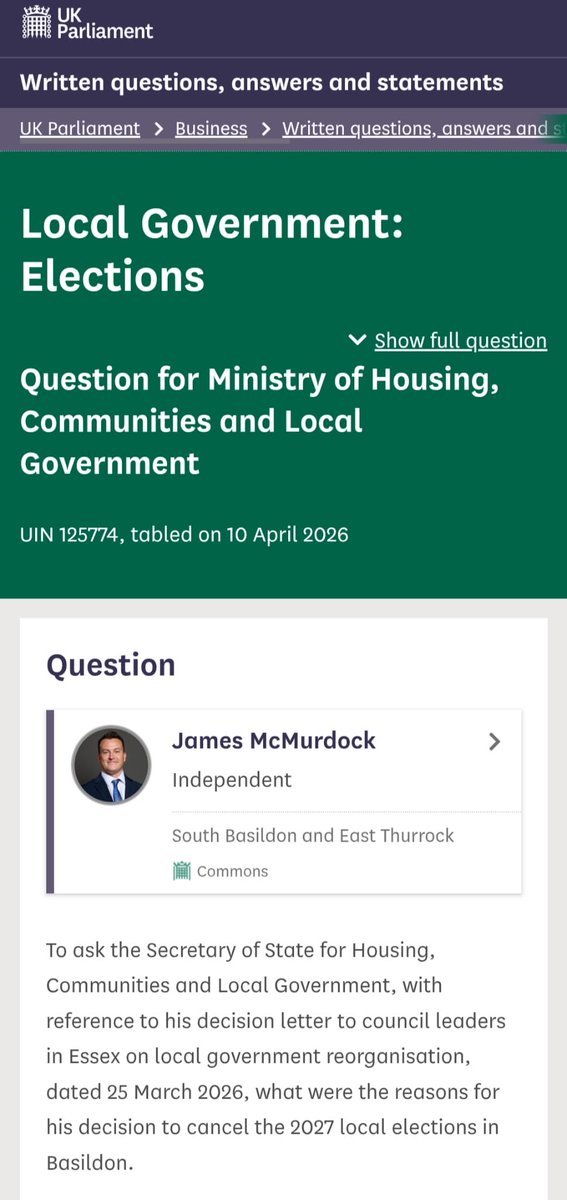 James McMurdock MP tweet media