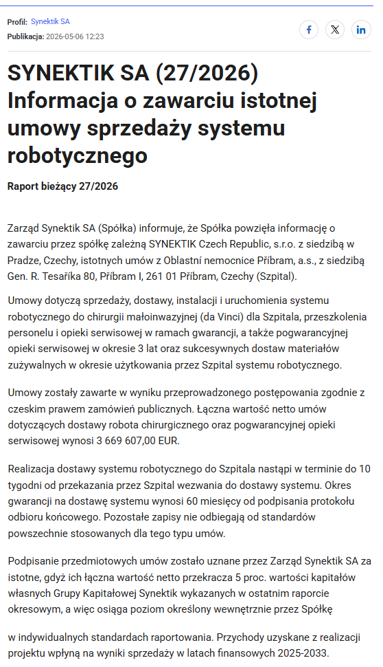 RobertPietraga's tweet photo. #Sezon6 #RaportzPortfela #FinanseOsobiste
22/25
🔸 #synektik -1,60 % (wykres tygodniowy)
🔸 #syn2bio +0,34 % (wykres dzienny)
Nowa umowa pozyskana przez #synektik .
Kurs wciąż pod oporem (górna linia obecnego kanału wzrostowego).
Wykres #syn2bio załączam poglądowo.
Brak nowych informacji ze spółki.