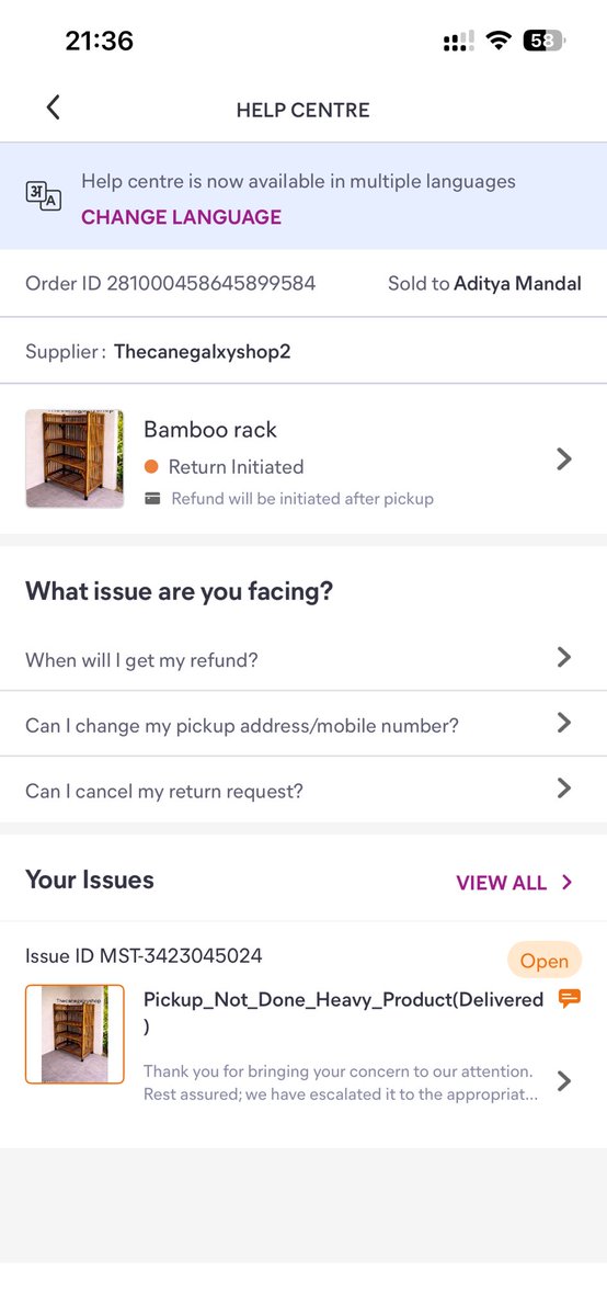 ankitamondal08's tweet photo. Meesho delivers product in time with poor pickup policy..for bigger products, company cannot arrange for pickup, what is the benefit of selling products bigger in size! Poor customer service as well. Placed pickup order 2 days back, yet no remedy 
@Meesho_Official @jagograhakjago https://t.co/6O7aJZQdpM