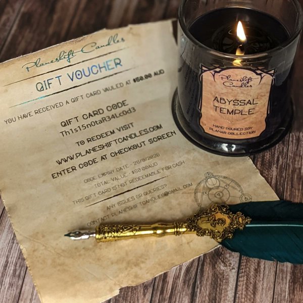deviantdreamerz's tweet photo. I just received Planeshift Candles Voucher from mermegil via Throne. Thank you! https://t.co/IitNOTKhEf #Wishlist #Throne https://t.co/AWhSkkrZgf